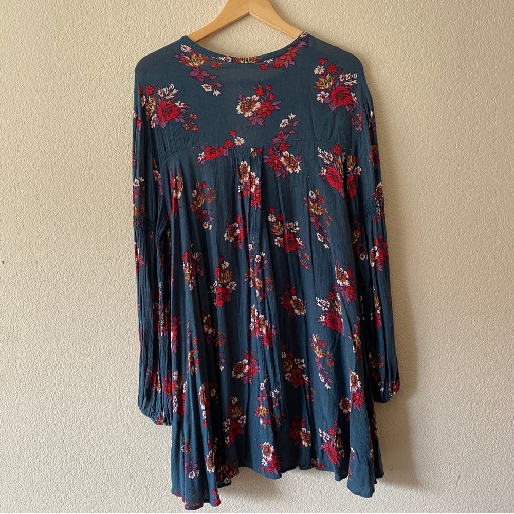Free People Floral Longsleeve Shift Dress - Picture 3 of 5